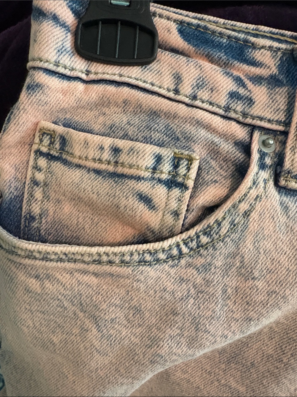 wild fable Pink Acid-Wash Straight-Leg Jeans - Picture 5 of 6